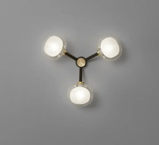 Applique*Tooy Applique, NABILA, 552.73, laiton, , Ø38cm, H14cm - noir et blanc