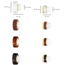 Applique ou plafonnier, 3.02, Brique, Ø27cm, H16cm - Haos