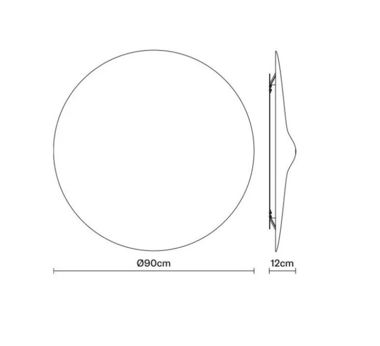 Plafonnier & Spot|Applique*Fabbian Applique ou plafonnier, Acustica F58, Vert d'eau, IP40, LED, 2700K, 3295 lm, Ø90cm, H12cm - Vert d'eau