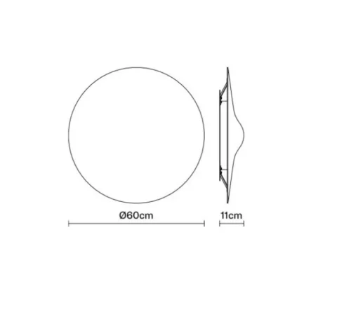 Applique ou plafonnier, Acustica F58, Miel, IP40, LED, 2700K, 1725 lm, Ø60cm, H11cm - Fabbian