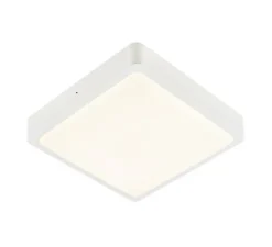 Applique ou plafonnier, Ainos détecteur de mouvement, blanc, IP65, LED, dim, 3000/4000K, 1300 lm, L30cm, H6,5cm - SLV