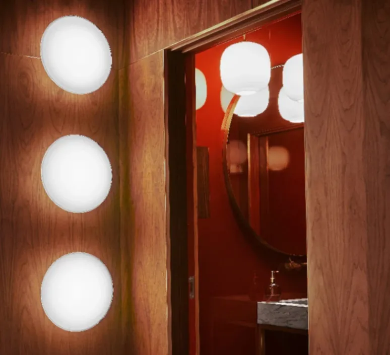 Plafonnier & Spot|Applique*Louis Poulsen Applique ou plafonnier, AJ Eklipta, avec orifice latéral câble, , IP44, Ø45cm, H10cm - blanc