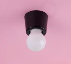 Applique ou plafonnier, Annie, noir, Ø7,5cm, H6cm - Zangra