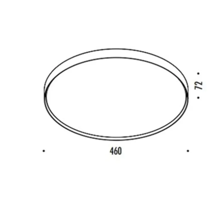 Applique ou plafonnier, Aurora, noir, LED, dim, 3000K, 2700 lm, Ø46cm, H7,2cm - Davide Groppi