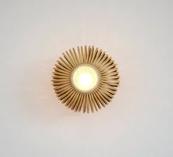 Plafonnier & Spot|Applique*Forestier Applique ou plafonnier, Bamboo Light S, noir, Ø35cm, H23cm - bambou, noir