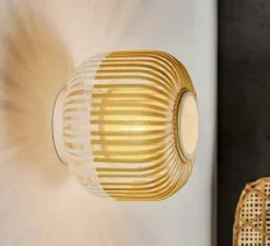 Applique ou plafonnier, Bamboo Light XS, blanc, Ø27cm, H20cm - Forestier