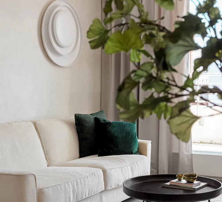 Plafonnier & Spot|Applique*Foscarini Applique ou plafonnier, Bahia, , LED, 2850K, 4850lm, L70cm, H76cm - variable, blanc