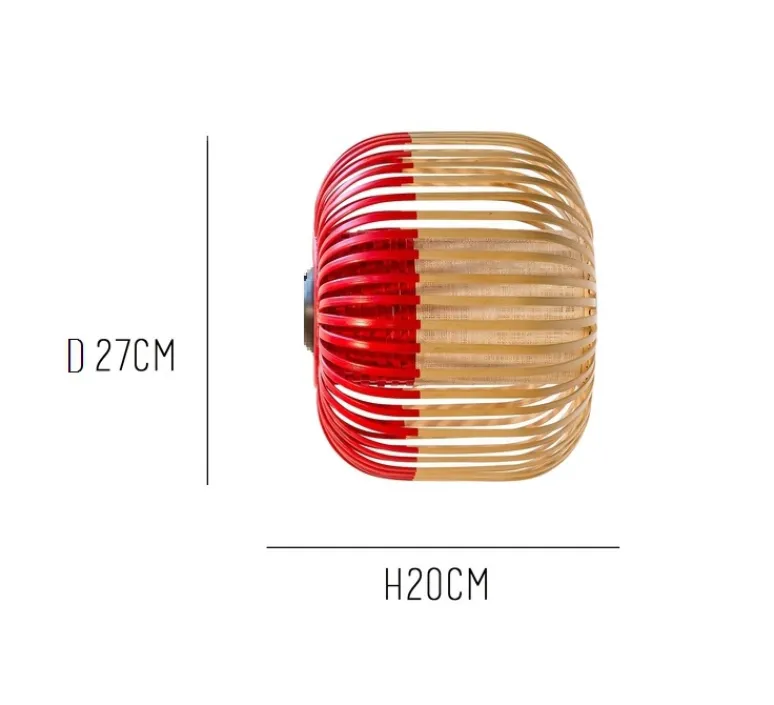 Plafonnier & Spot|Applique*Forestier Applique ou plafonnier, Bamboo Light XS, , Ø27cm, H20cm - rouge