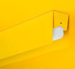 Applique ou plafonnier, Brad, jaune, L50cm, H5cm - Zangra