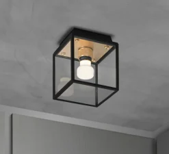 Applique|Plafonnier & Spot*Buster & Punch Applique ou plafonnier, Caged wet, petit, , IP44, L16,9cm, H17,3cm - laiton