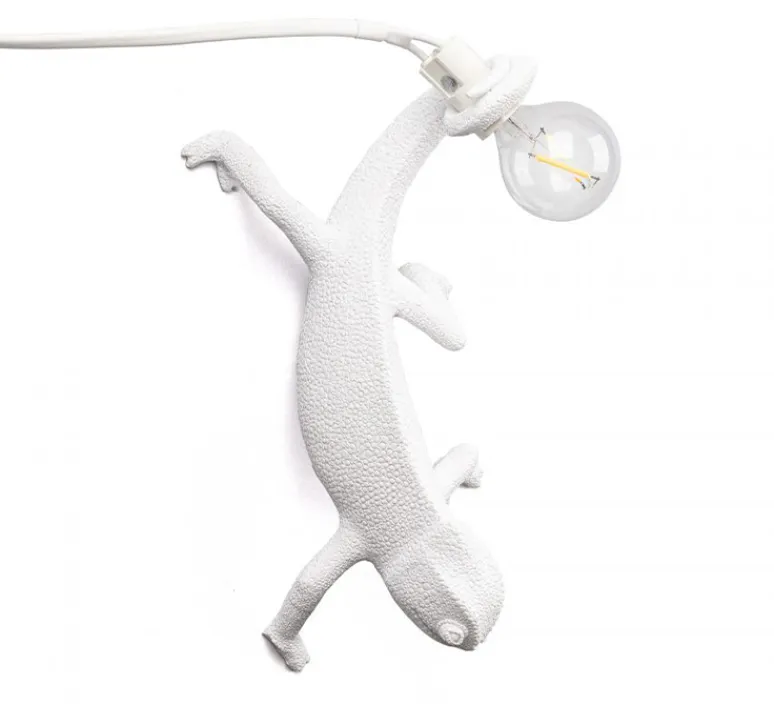 Enfants|Plafonnier & Spot*Seletti Applique ou plafonnier caméléon, Chameleon Lamp Going Down, , L21cm, H10cm - blanc