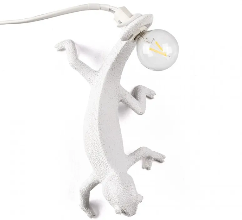 Enfants|Plafonnier & Spot*Seletti Applique ou plafonnier caméléon, Chameleon Lamp Going Down, , L21cm, H10cm - blanc