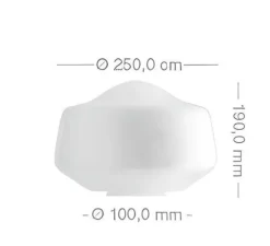 Applique|Plafonnier & Spot*Zangra Applique ou plafonnier, Chaella, avec glass.L.002, , verre opalin, Ø25cm, H23cm - blanc