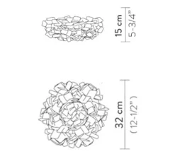 Plafonnier & Spot|Applique*Slamp Applique ou plafonnier, Clizia Mama Non Mama, Small, , Ø32cm, H15cm - or