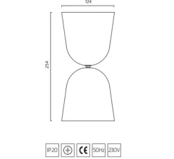 Plafonnier & Spot|Applique*Zero Applique ou plafonnier, Convex, , LED, 4000K, 1250 lm, Ø12,4cm, H25,4cm - gris