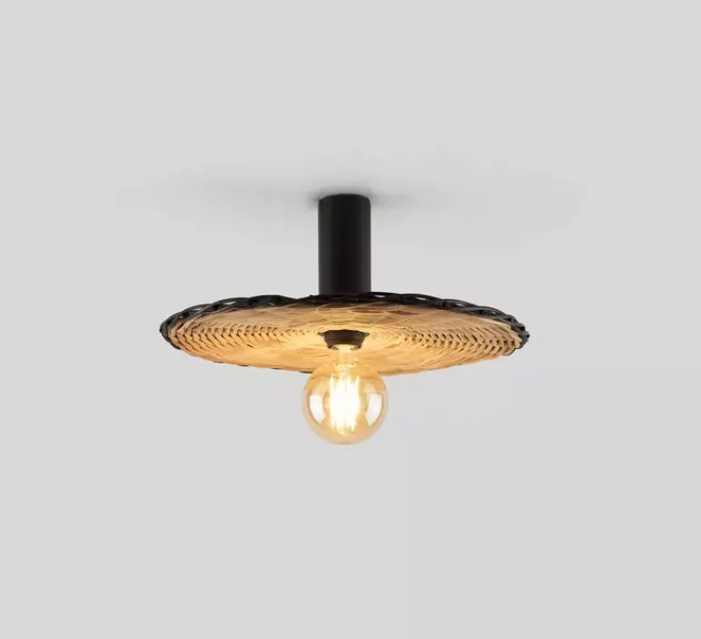 Plafonnier & Spot|Applique*Faro Applique ou plafonnier, Costas 400 H140, , Ø40cm, P14cm - noir mat