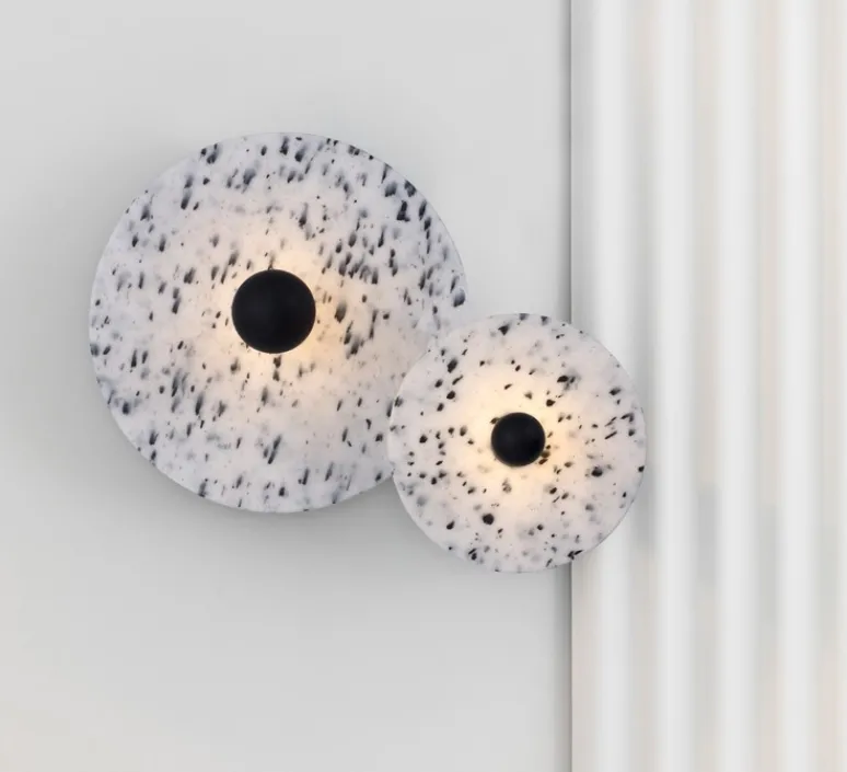 Plafonnier & Spot|Applique*Faro Applique ou plafonnier, Confetti 300, , L30cm, P7cm - noir et blanc