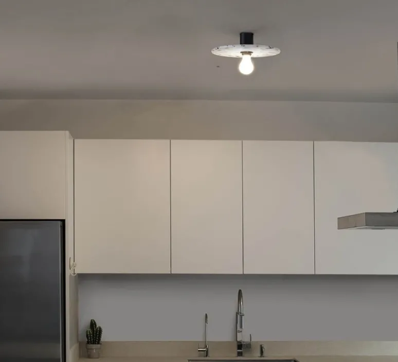 Plafonnier & Spot|Applique*Faro Applique ou plafonnier, Confetti 300, , L30cm, P7cm - noir et blanc