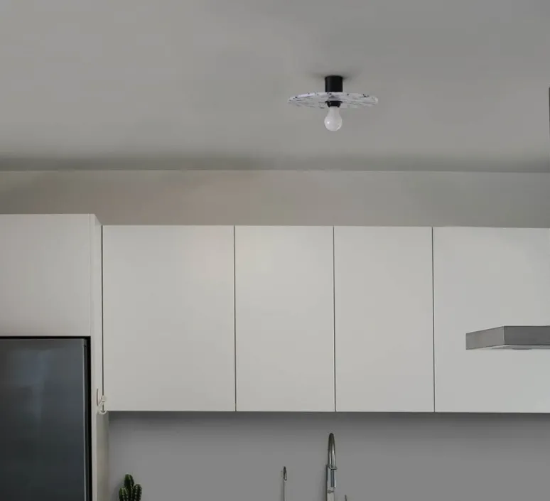 Plafonnier & Spot|Applique*Faro Applique ou plafonnier, Confetti 300, , L30cm, P7cm - noir et blanc