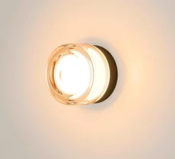 Plafonnier & Spot|Applique*SLV Applique ou plafonnier, Cyft Wave, , IP65, LED, dim, 2700-3000-4000K, 220 / 260 / 280 lm, Ø13,2cm, H7,9cm - noir