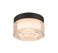 Plafonnier & Spot|Applique*SLV Applique ou plafonnier, Cyft Wave, , IP65, LED, dim, 2700-3000-4000K, 220 / 260 / 280 lm, Ø13,2cm, H7,9cm - noir