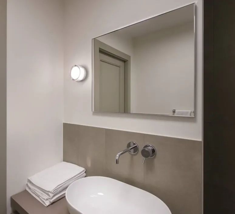 Plafonnier & Spot|Applique*SLV Applique ou plafonnier, Cyft, noir, IP44, LED, dim, 2700-3000-4000K, 330 / 350 / 380 lm, Ø13,2cm, H7,9cm - transparent