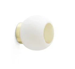 Plafonnier & Spot|Applique*Faro Applique ou plafonnier de salle de bain, Moy, , IP44, LED, 3000k, 200 lm, Ø13cm, H13cm - blanc, or