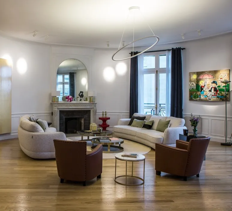 Plafonnier & Spot|Applique*Faro Applique ou plafonnier de salle de bain, Moy, , IP44, LED, 3000k, 200 lm, Ø13cm, H13cm - blanc, or