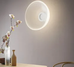 Applique|Plafonnier & Spot*Stilnovo Applique ou plafonnier, Demi, , LED, dim, 3000K, 3748 lm, Ø70cm, H29,6cm - transparent, blanc