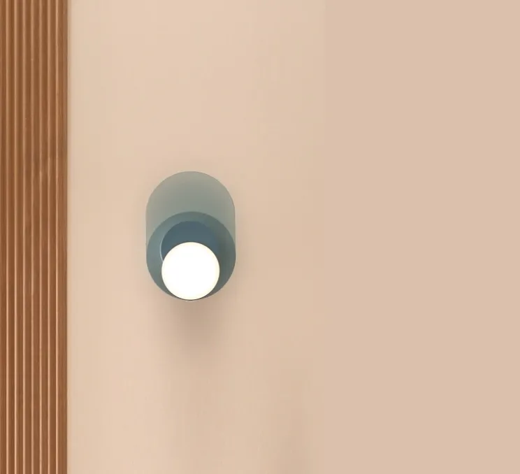 Applique ou plafonnier, Dot 04, bleu, LED, 2700K, 200 lm, L17,2cm, H25cm - Tunto