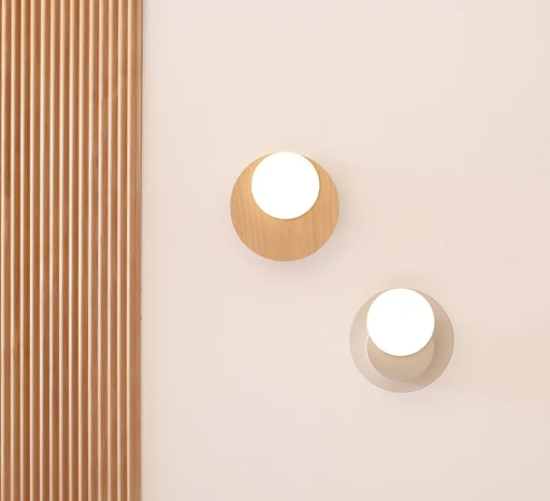 Plafonnier & Spot|Applique*Tunto Applique ou plafonnier, Dot 02, , LED, 2700K, 200 lm, Ø17,2cm, P3,3cm - chêne