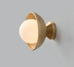 Applique ou plafonnier, Eos, laiton brossé, IP44, Ø15,7cm, H14,3cm - Bert franck