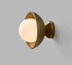 Applique ou plafonnier, Eos, laiton antique, IP44, Ø15,7cm, H14,3cm - Bert franck