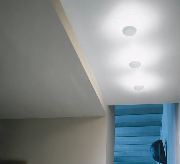 Applique ou plafonnier, Funnel 2004, blanc, LED, 2700K, 420lm, Ø22cm, H9cm - Vibia