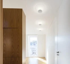 Applique ou plafonnier, Funnel 2004, blanc, LED, 2700K, 420lm, Ø22cm, H9cm - Vibia