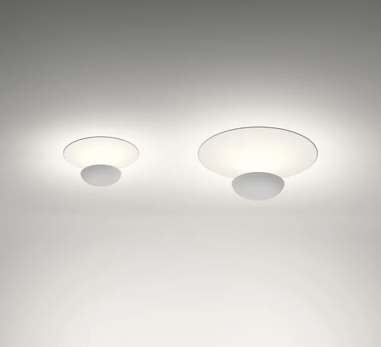 Applique ou plafonnier, Funnel 2004, blanc, LED, 2700K, 420lm, Ø22cm, H9cm - Vibia