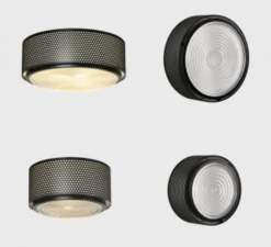 Applique|Plafonnier & Spot*Sammode Applique ou plafonnier, G13 Small , Dimmable, , Ø17cm, H15cm, Pierre Guariche - noir