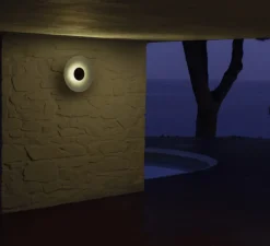 Applique|Plafonnier & Spot*Marset Applique ou plafonnier, Ginger 32C, blanc & noir, IP65, LED, dim, 2700K, 350 lm, Ø32cm, H32cm - blanc & noir