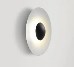 Applique|Plafonnier & Spot*Marset Applique ou plafonnier, Ginger 32C, blanc & noir, IP65, LED, dim, 2700K, 350 lm, Ø32cm, H32cm - blanc & noir