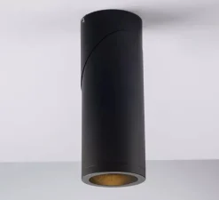 Applique ou plafonnier, Génisse, noir, Ø6cm, H15,5cm - Nedgis