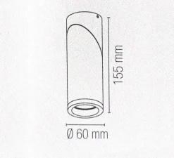 Applique ou plafonnier, Génisse, noir, Ø6cm, H15,5cm - Nedgis