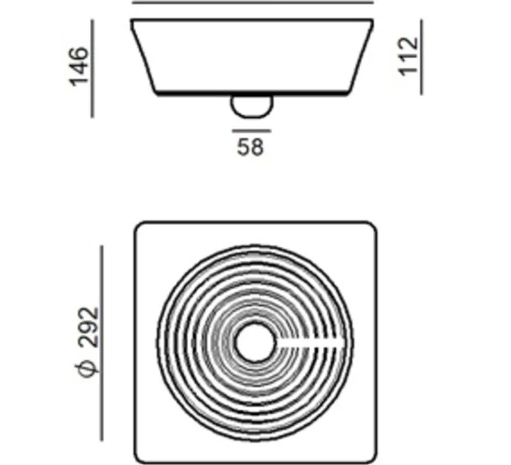 Applique ou Plafonnier, Goletta, blanc, L29,2cm, H14,6cm - Stilnovo