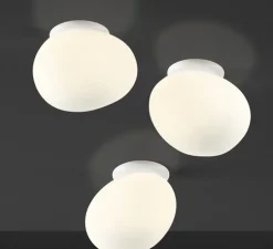 Applique ou plafonnier, Gregg MIDI, blanc, IP44, LED éco, 2700K, 830lm, Ø17cm, H21cm - Foscarini