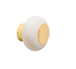 Applique ou plafonnier, Horizon S, marshmallow sablé, or brillant, Ø21cm, P16,5cm - Ebb and Flow
