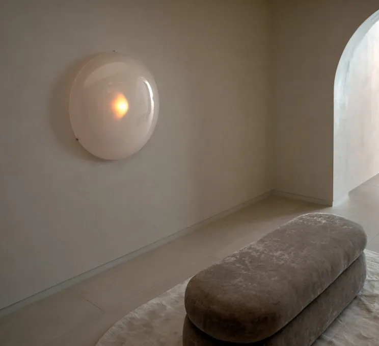 Applique ou plafonnier, Iris, forme B, support noir, LED, dim-to-warm, 1800-3000K, DALI, Ø90cm, H15cm - A-N-D