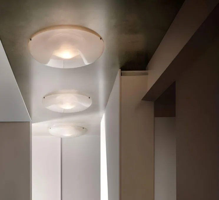 Applique ou plafonnier, Iris, forme B, support noir, LED, dim-to-warm, 1800-3000K, DALI, Ø90cm, H15cm - A-N-D