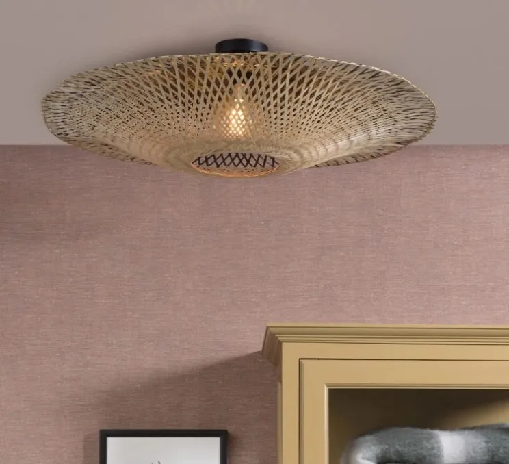 Applique ou plafonnier, Kalimantan L, Naturel, Ø87cm, H20cm - GOOD&MOJO