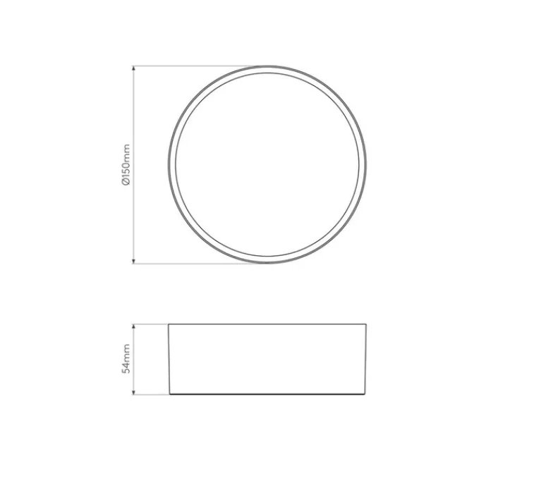 Plafonnier & Spot|Applique*Astro Applique ou plafonnier, Kea 150 Round, , LED, 3000K, 566 lm, Ø15cm, P5,5cm - noir