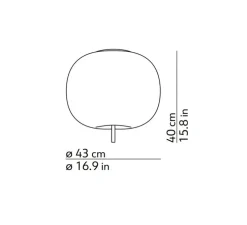 Applique ou plafonnier, Kushi XL, laiton, Ø43cm, H40cm - Kdln