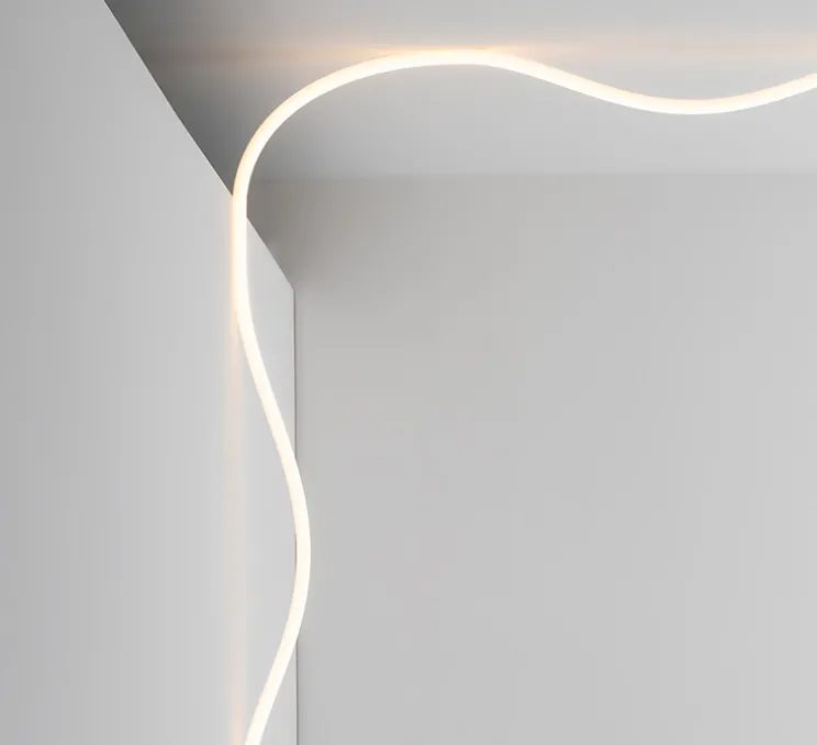 Applique ou plafonnier, La Linea, blanc, IP65, LED, 3000K, 4800lm, Ø5cm, L500cm - Artemide